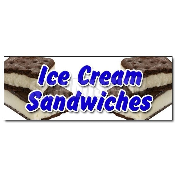 Signmission ICE CREAM SANDWICHES DECAL sticker cones homemade sundae waffle flavors, D-48 Ice Cream Sandwiches D-48 Ice Cream Sandwiches - main